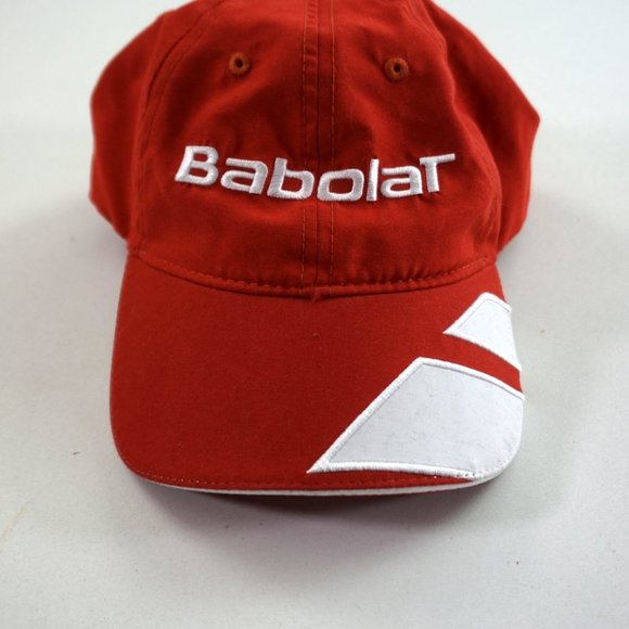 Babolat Tennis Hat Adjustable Orange White Adult Unisex Athletic Strapback EUC - Picture 2 of 7